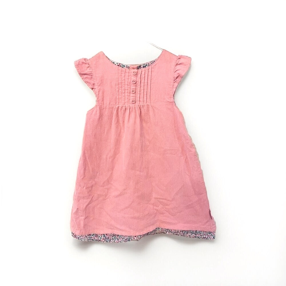 JOJO MAMEN BEBE Sz 5 6 Girls' Pretty Cord Dress in Pink Pinnie Floral Petticoat